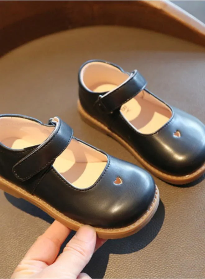 Take Two Girls Black Solid Mary Jane Shoes